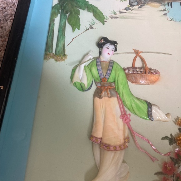 Two original Japanese swatow shell cutting pictures - Picture 9 of 10